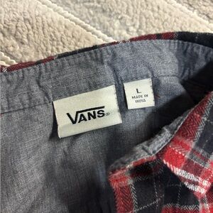 Vans plaid long sleeve boys size large